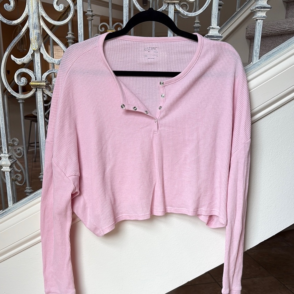 Pink Long Sleeve Women's Top